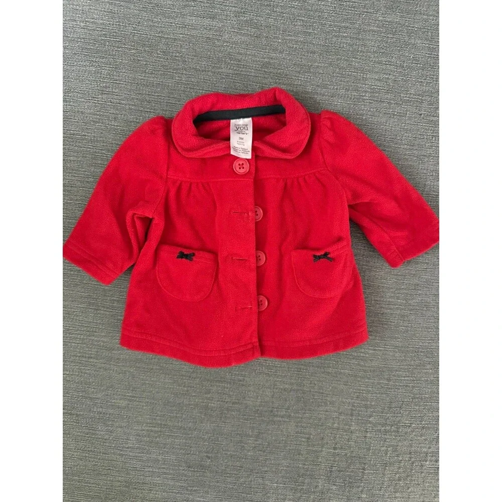 Baby Infant Sweater Coat Jacket Carters 3Months Red